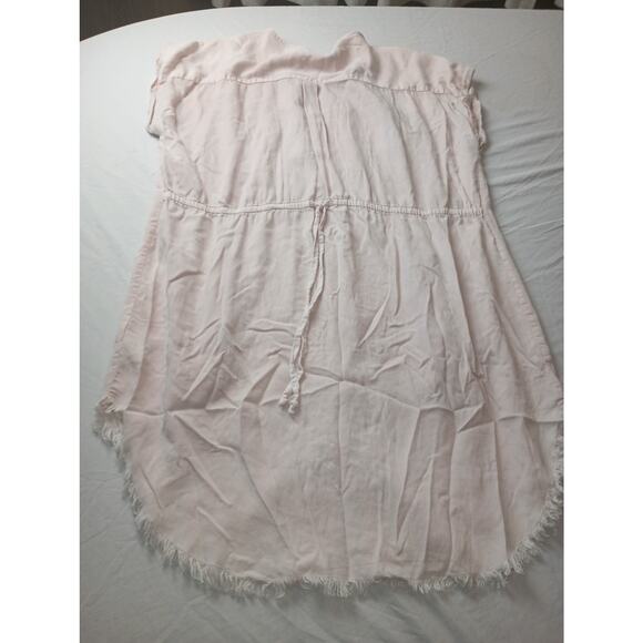 Love 8 Raw Hem Pop Over Tunic Top Women Light Pink Size Large Boho Fairy - Picture 4 of 4